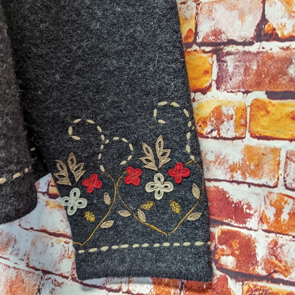 Pendleton Virgin Wool Embroidered Jacket Cardigan… - image 4